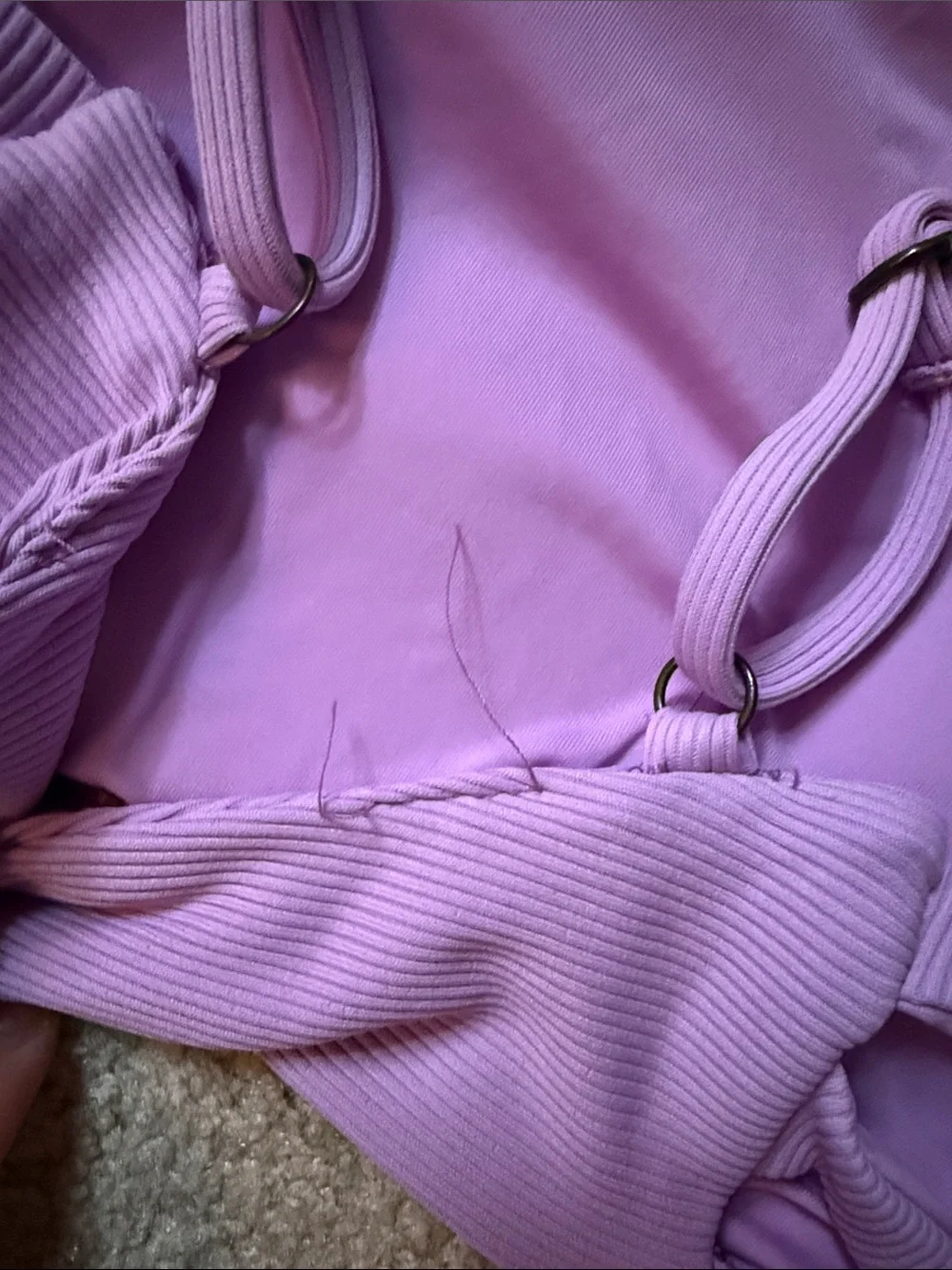 BECCA Lilac Ribbed Bikini Set - Picture 7 of 8